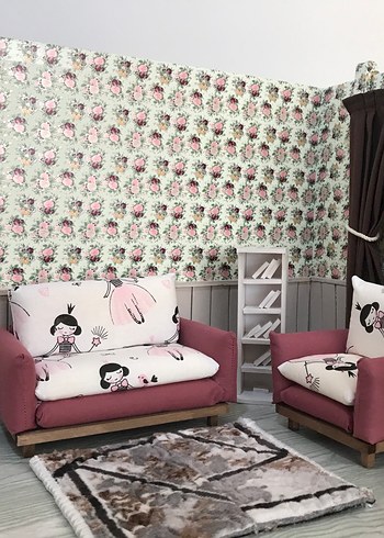 Beden Renk Barbie koltuk dollhouse oyun evi minyatür koltuk 