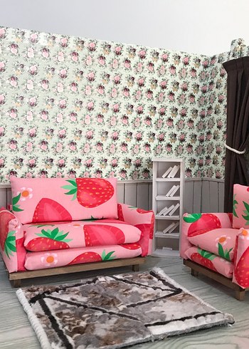  Beden Renk Barbie koltuk dollhouse oyun evi minyatür koltuk oyuncak bebek