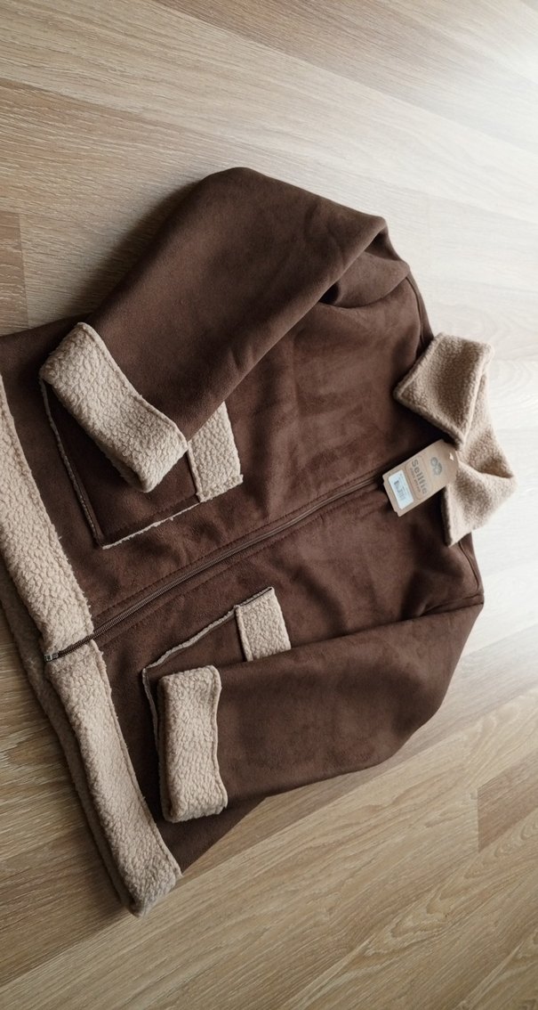 Kahverengi Kürklü  erkek çocuk ceket - Görsel 2