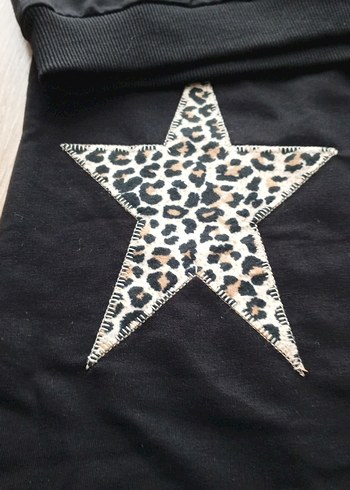 Siyah Leopar Desenli çocuk eşofman takımı - Görsel 8