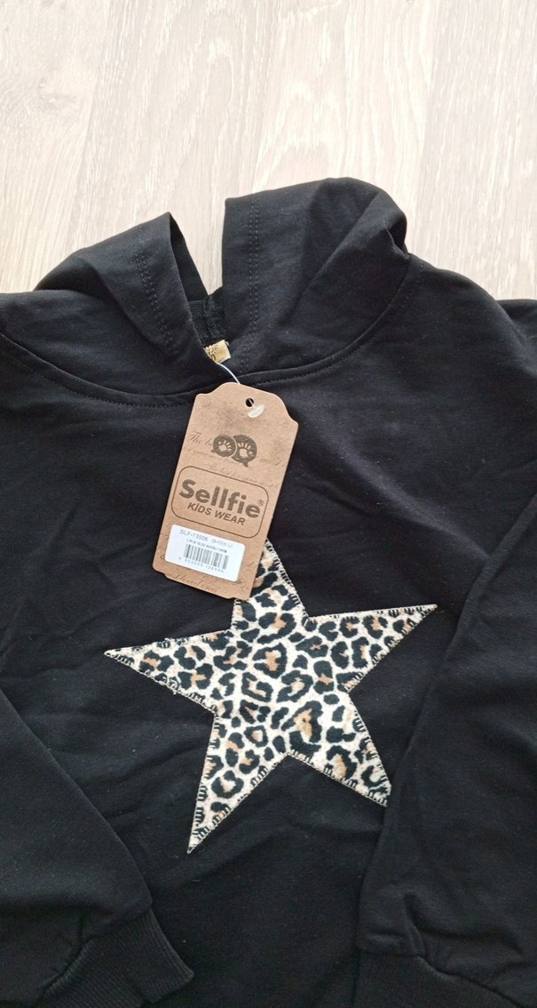 Siyah Leopar Desenli çocuk eşofman takımı - Görsel 5