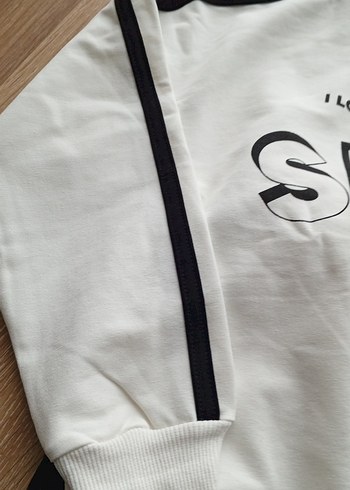 Kız Çocuk Gri Kuşaklı Eşofman Takımı - Görsel 4