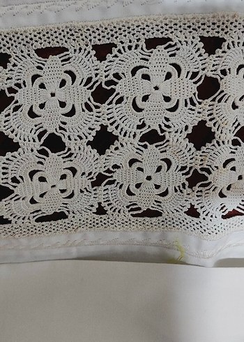 beyaz dantelli yastık ve etek - Görsel 6