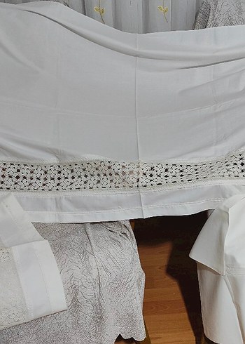 beyaz dantelli yastık ve etek - Görsel 9