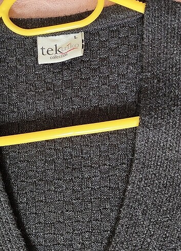 Kadın siyah yün hırka - Görsel 2