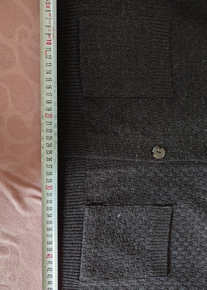 Kadın siyah yün hırka - Görsel 4