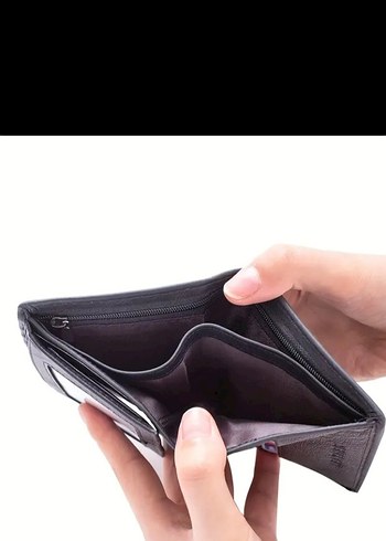 #Erkek Gerçek #Deri #Cüzdan, Retro İnce Dikey Kısa - Görsel 4