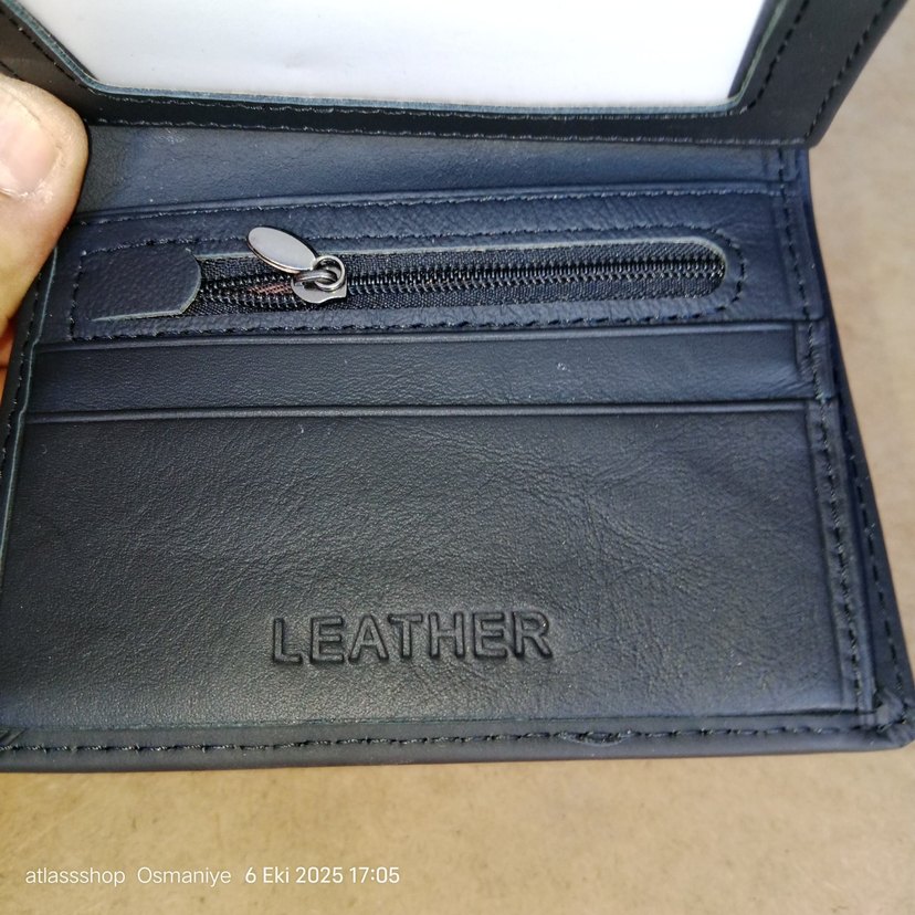 #Erkek Gerçek #Deri #Cüzdan, Retro İnce Dikey Kısa - Görsel 5