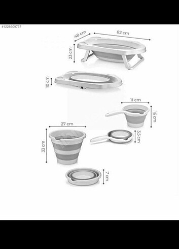 Diğer Katlanır Banyo Seti Gri Özellikleri Gövdeni