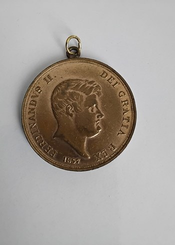 1857 Antika 'İki Sicilya Krallığı' Madeni Para 60 Grana