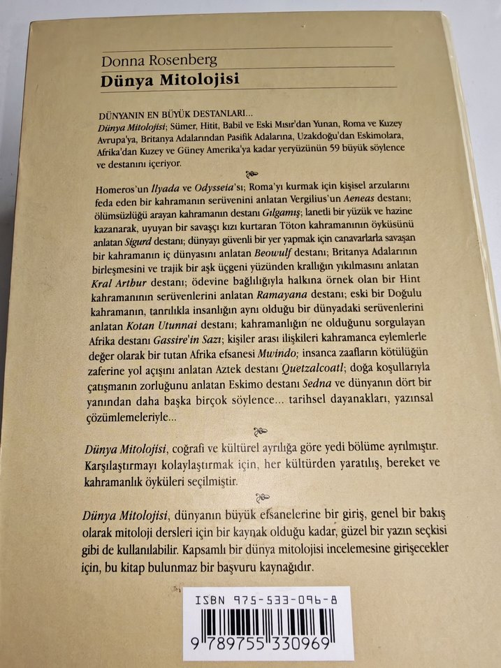 Dünya Mitolojisi Kitabı Ciltli - Donna Rosenberg - Görsel 5