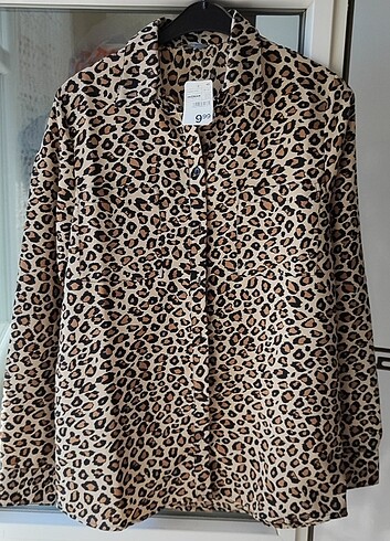 Leopar desenli gömlek