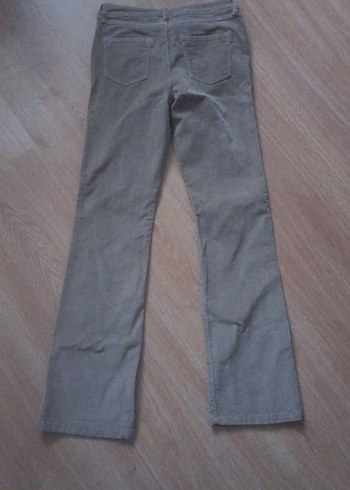 Bej Kadın Kumas Kadife Pantolon - Görsel 3