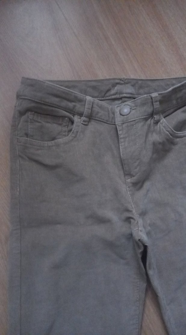 Bej Kadın Kumas Kadife Pantolon - Görsel 2