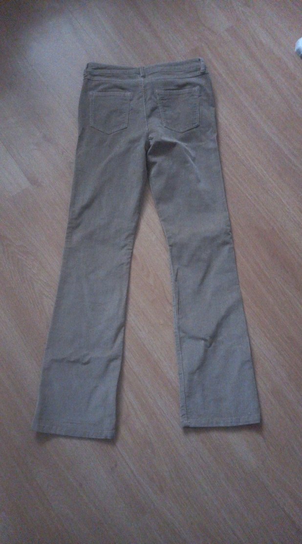 Bej Kadın Kumas Kadife Pantolon - Görsel 3