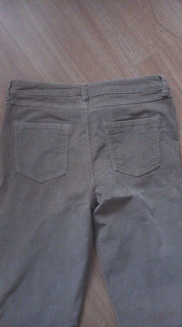 Bej Kadın Kumas Kadife Pantolon - Görsel 4