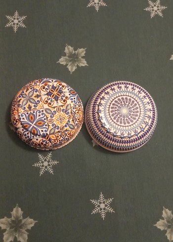 Bohem Metal Çok Renkli Desenli Tabak Seti - Görsel 2