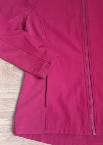 Kirmizi Renk Kapüşonlu Fermuarlı Kadın Spor  Ceket - Görsel 2