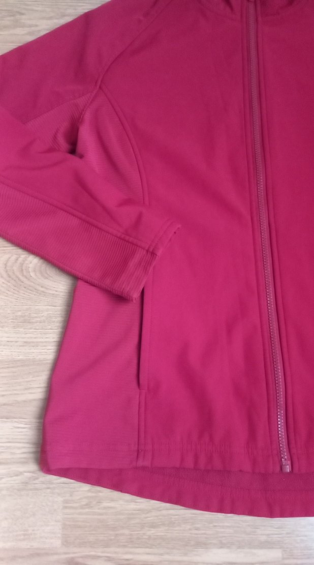 Kirmizi Renk Kapüşonlu Fermuarlı Kadın Spor  Ceket - Görsel 2