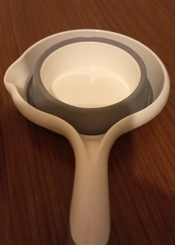 Katlanabilir Beyaz ve Gri Plastik Süzgeç Seti - Görsel 2