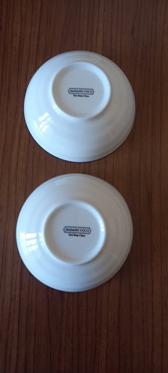 Koyu Mavi Çiçek Desenli Seramik Kase - Görsel 2