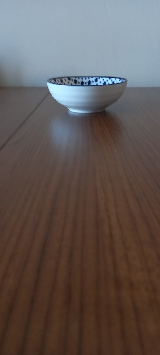 Koyu Mavi Çiçek Desenli Seramik Kase - Görsel 4