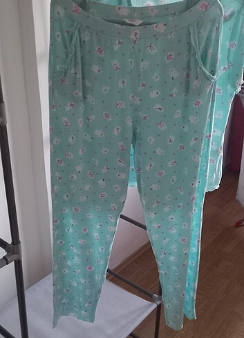 s Beden Bayan pjama penti mavi renk