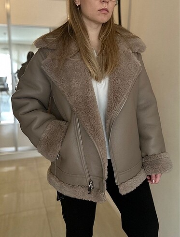 Suni Astarlı Biker Ceket Mango
