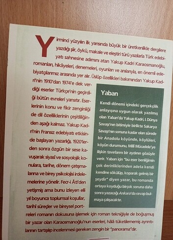  YABAN (Yakup Kadri Karaosmanoğlu)
