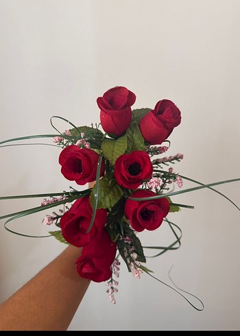 Kırmızı İpek yapay çiçek - Görsel 3