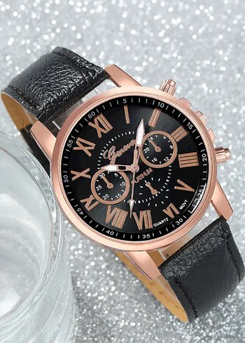 Klasik Siyah Goth Kadın Kol Saati - Görsel 5