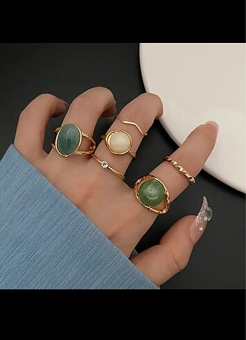 gözalıcı tasarım 6 lı yüzük set