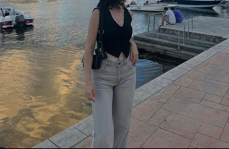 34 Beden Wide-leg Pull&Bear jeans