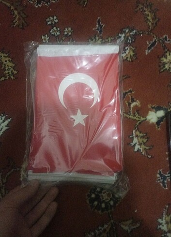 Türk bayragi masa 15*22/5 çift kat