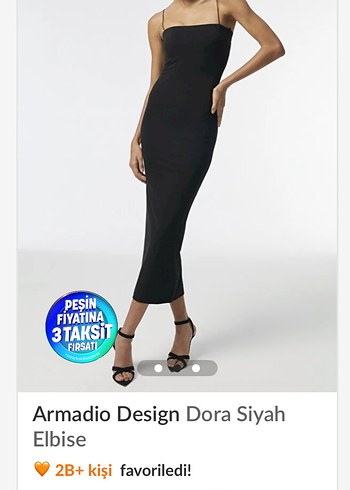 Armadio Design Dora Siyah Uzun Elbise