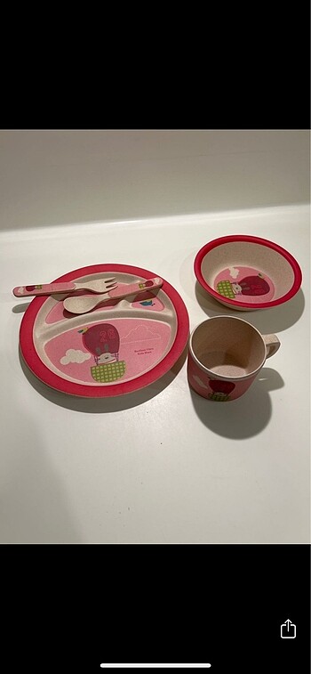 Bambu fibre kids ware-bambu yemek seti