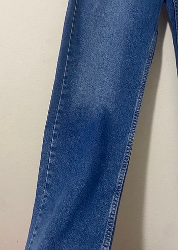 İnci Detaylı Mavi Kadın Denim Pantolon - Görsel 4