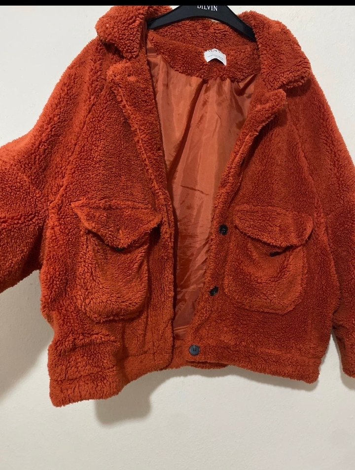 Peluş Kadın Midi Ceket - Görsel 2