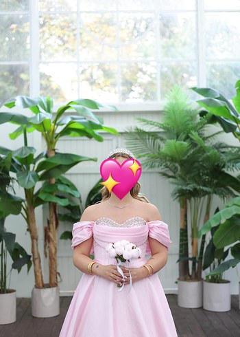 Pudra Pembe nişan elbisesi - Görsel 5