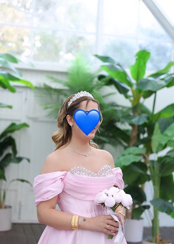 Pudra Pembe nişan elbisesi - Görsel 4