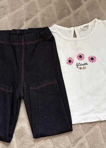 EBEBEK Çiçek Baskılı Kız Bebek Kısa Kollu Takım - Görsel 3