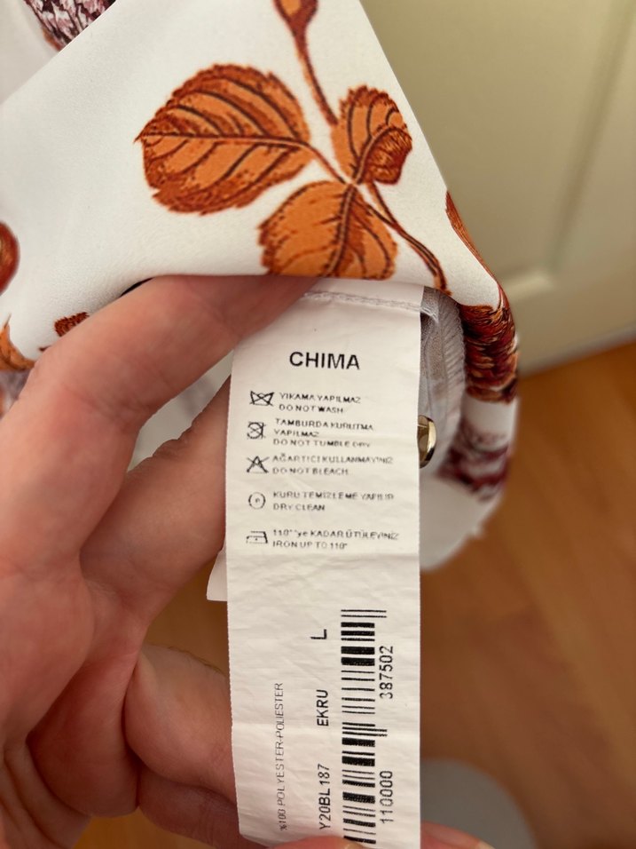 Düğmeli Çiçekli  Gömlek / CHİMA - Görsel 5