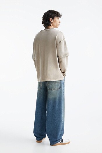 42 Beden Pull&Bear Basic Skater Baggy Jean