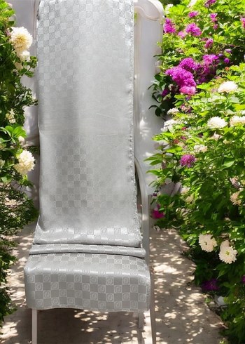 Gri Düz Modern Desen Şal