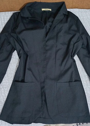 Düğmeli Siyah Ceket Blazer