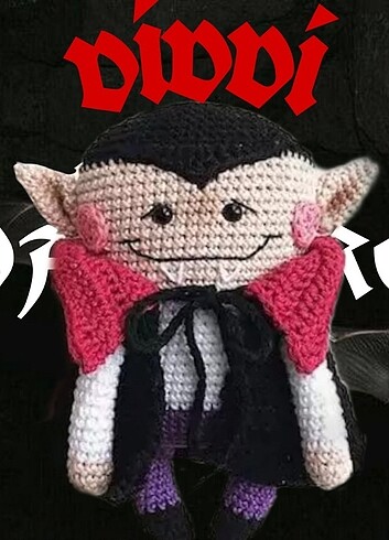The Paco Vampire amigurumi orgu bebek