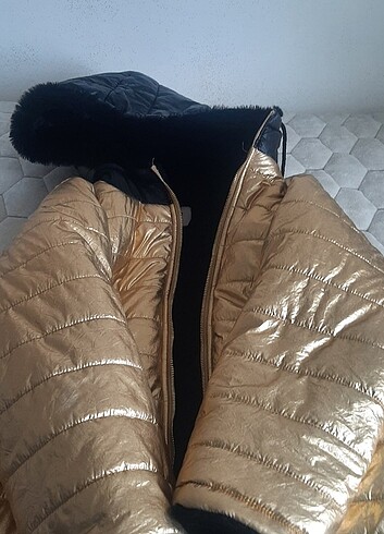 38 Beden altın Renk Twist bayan mont