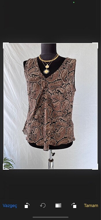 American Vintage Etnik Desen Şifon Bluz