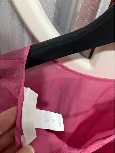 m Beden pembe Renk H&M Tül Bluz