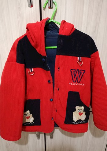 Kız Çocuk Renkli Düğmeli Ceket - Görsel 2